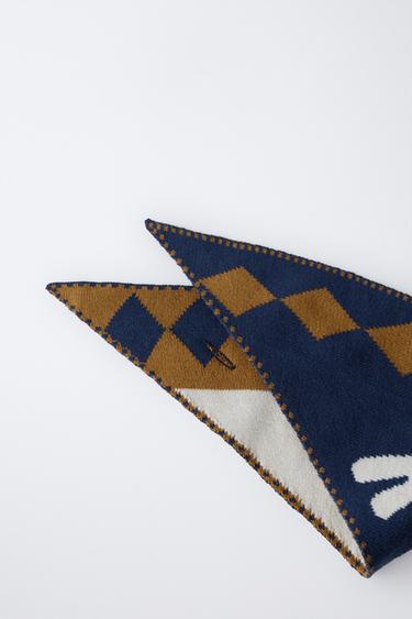 HORSE KNIT BANDANA - Blue by Zara - Image 2