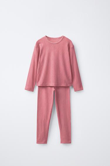 1 1/2-6 YEARS / PLAIN TOPSTITCH PYJAMAS - Raspberry by Zara - Image 0