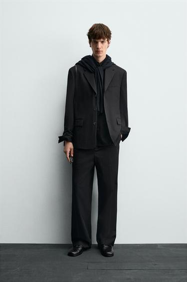 LIMITED EDITION PLEATED SUIT TROUSERS - Black by Zara