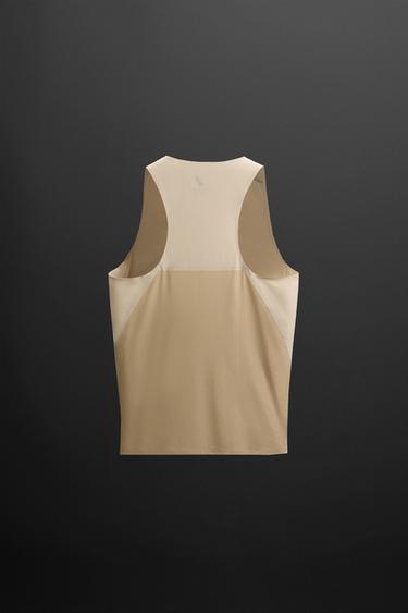 TECHNICAL COLOUR BLOCK TANK TOP - Oyster-white by Zara - Image 1