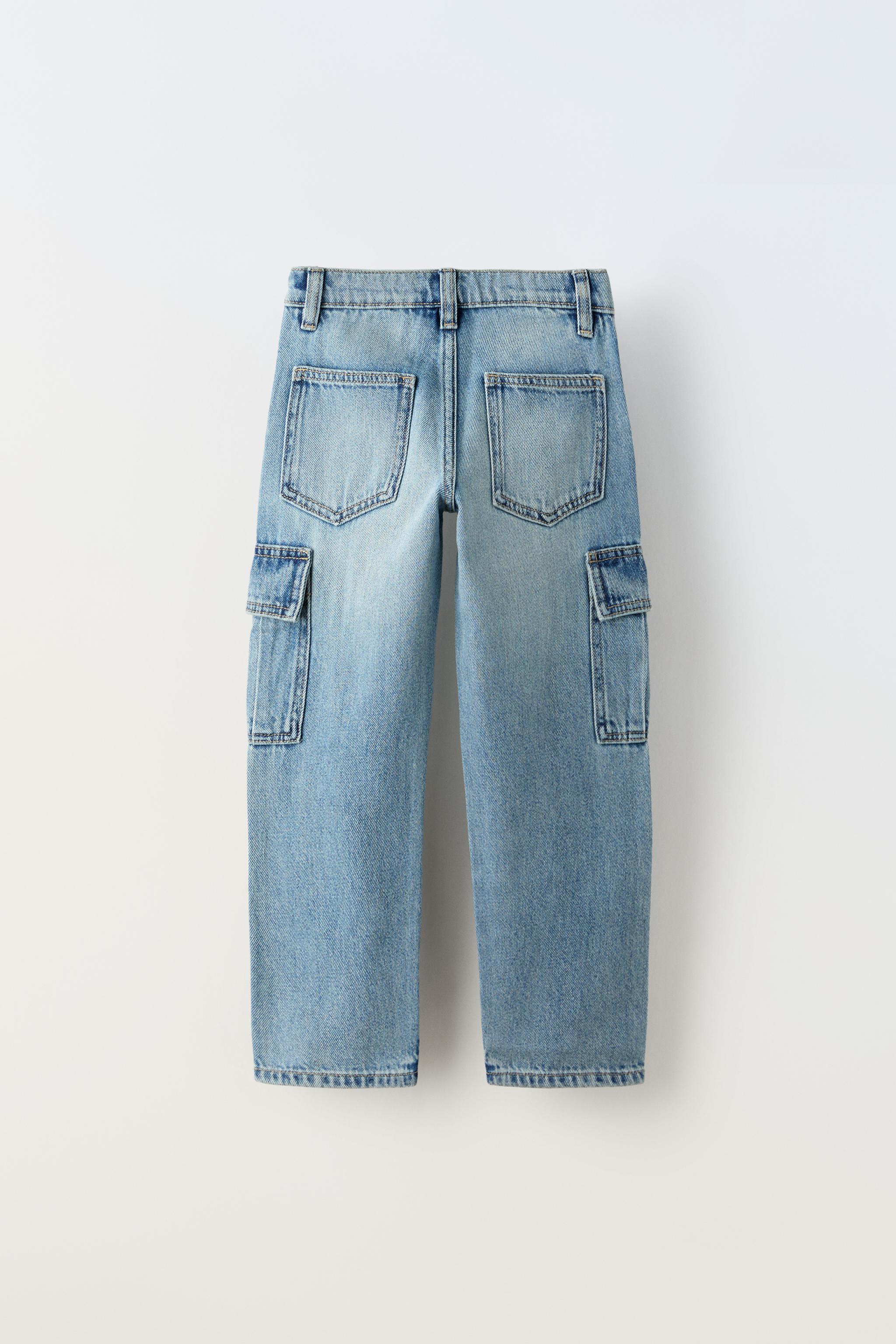 BAGGY FIT DENIM PANTS - Mid-blue