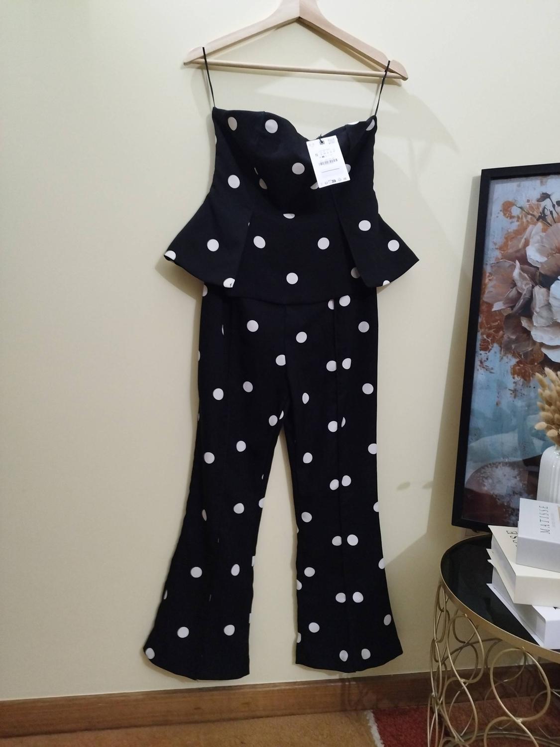 POLKA DOT BANDEAU JUMPSUIT - Image 3