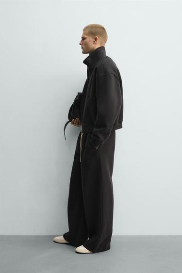 CROPPED FIT TECHNICAL JACKET - Black by Zara - Image 3