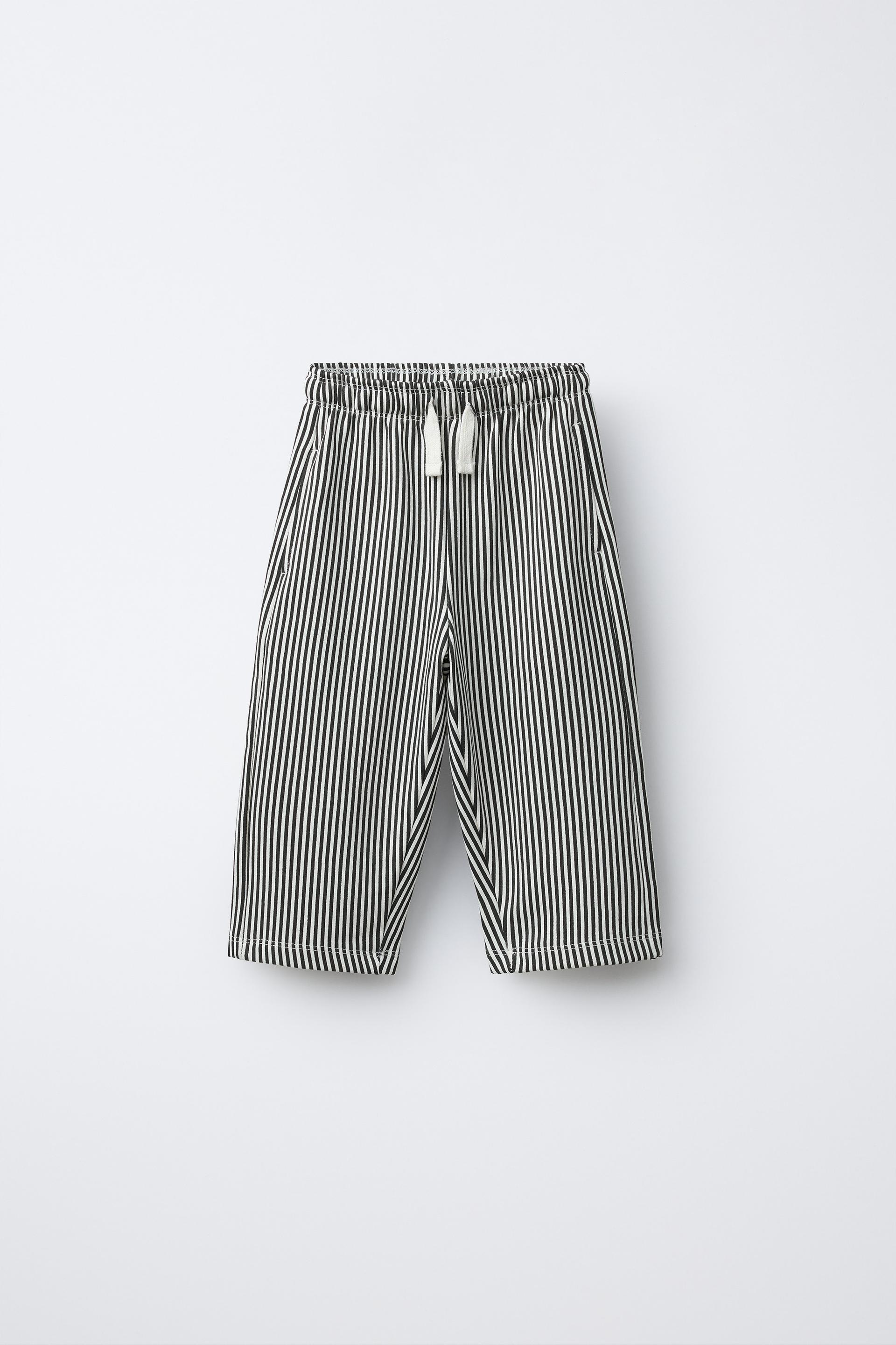 Striped Plush Trousers