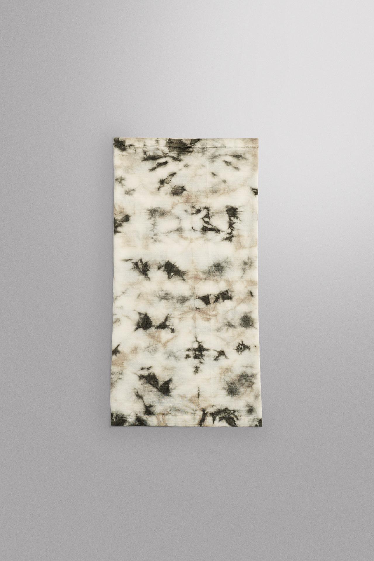 TIE-DYE WOOL NECK WARMER — Brown / Green
