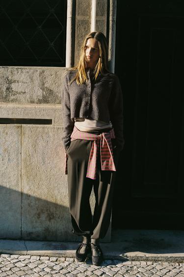 CHAQUETA PUNTO ABERTURAS - marrón vigoré de Zara