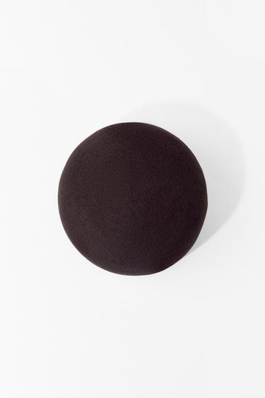 100% WOOL SKULLCAP - Brown by Zara