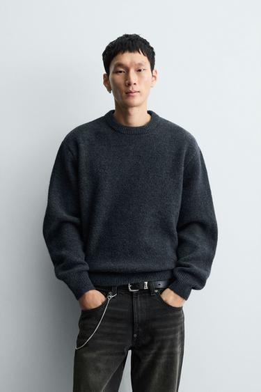 BOXY FIT TEXTURED JUMPER - Midnight blue by Zara