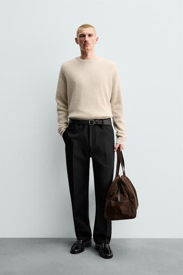 JERSEY CANALÉ 100% CASHMERE ORIGINS - Crudo / Vigoré de Zara - Imagen 0