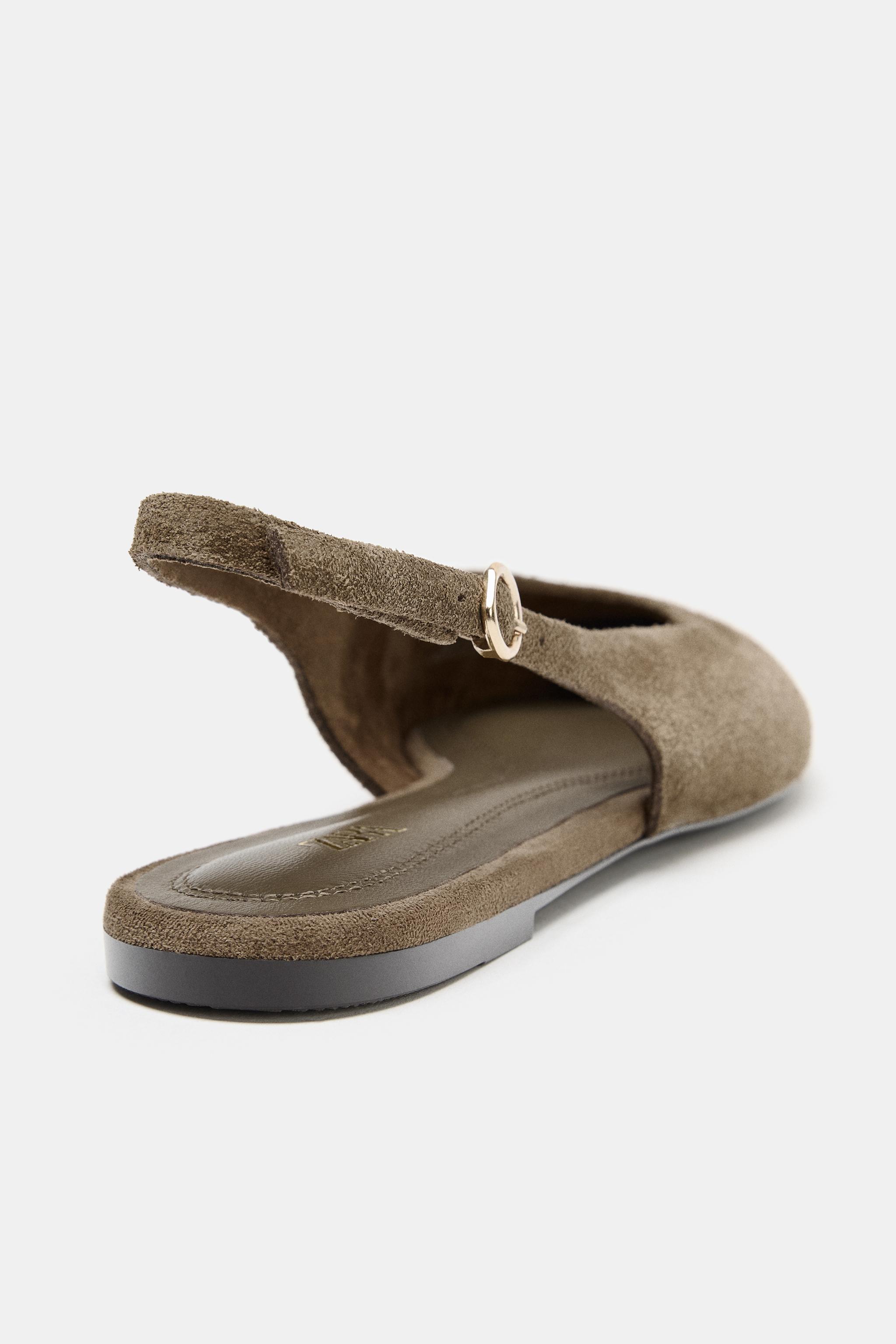 POINTED SPLIT SUEDE SHOES