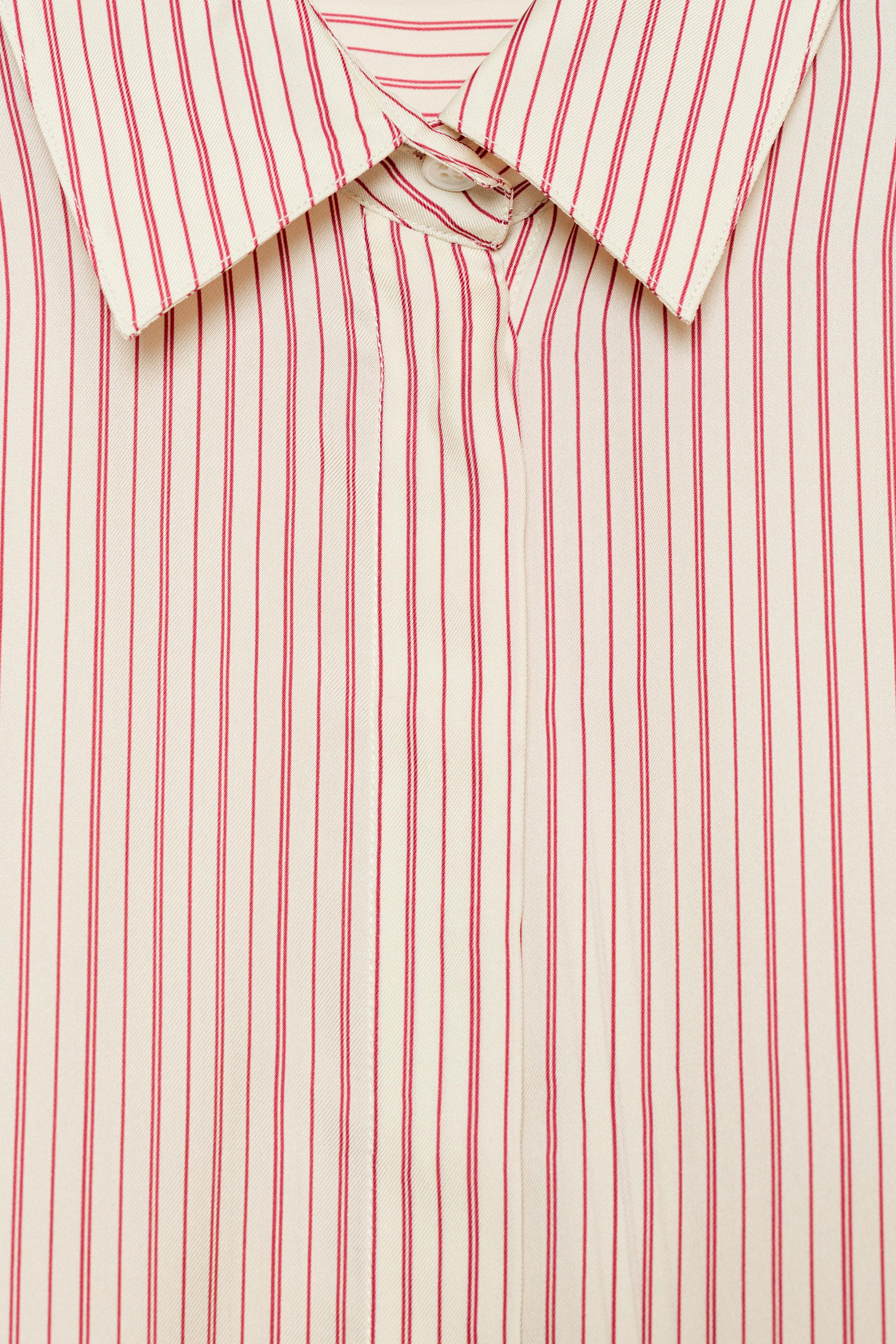 ZW COLLECTION SILK STRIPED SHIRT