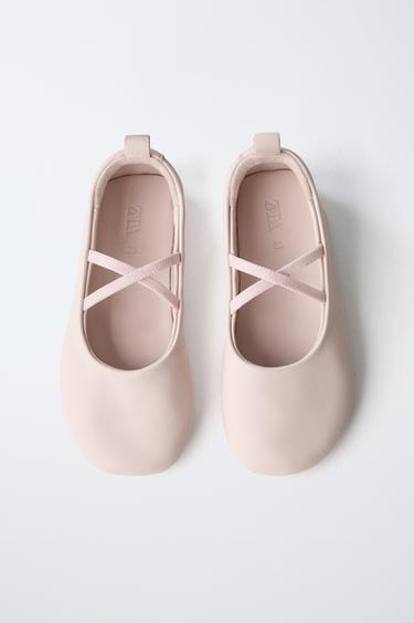 LEATHER BALLERINAS - Pink by Zara - Image 3
