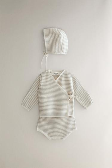 VESTE ENFANT COTON ET SOIE - Beige clair de Zara - Image 4