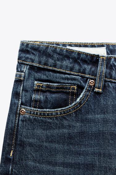 JEAN TRF À JAMBES LARGES TAILLE BASSE - Bleu marine de Zara - Image 5