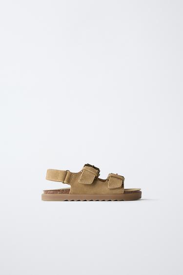 КОЖАНЫЕ САНДАЛИИ — Бежево-коричневый от Zara — изображение 0