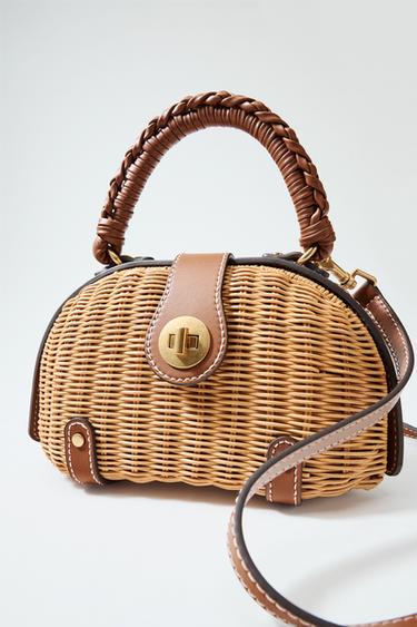 RIGID MINI CROSSBODY BAG - camel by Zara