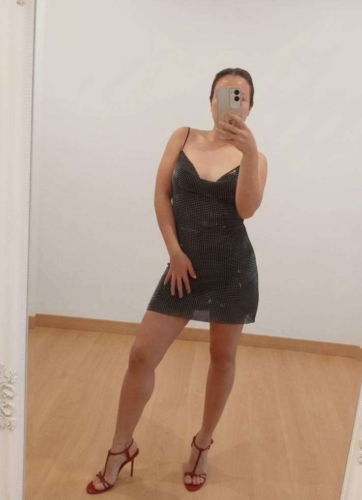 SHORT TULLE DRESS WITH RHINESTONES - Image 6