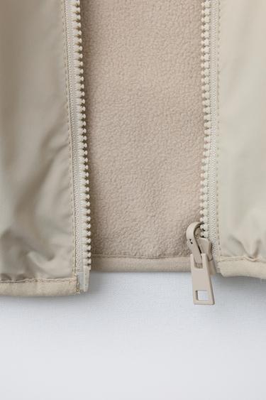 BLOUSON NYLON RÉVERSIBLE POLAIRE - Écru de Zara - Image 8