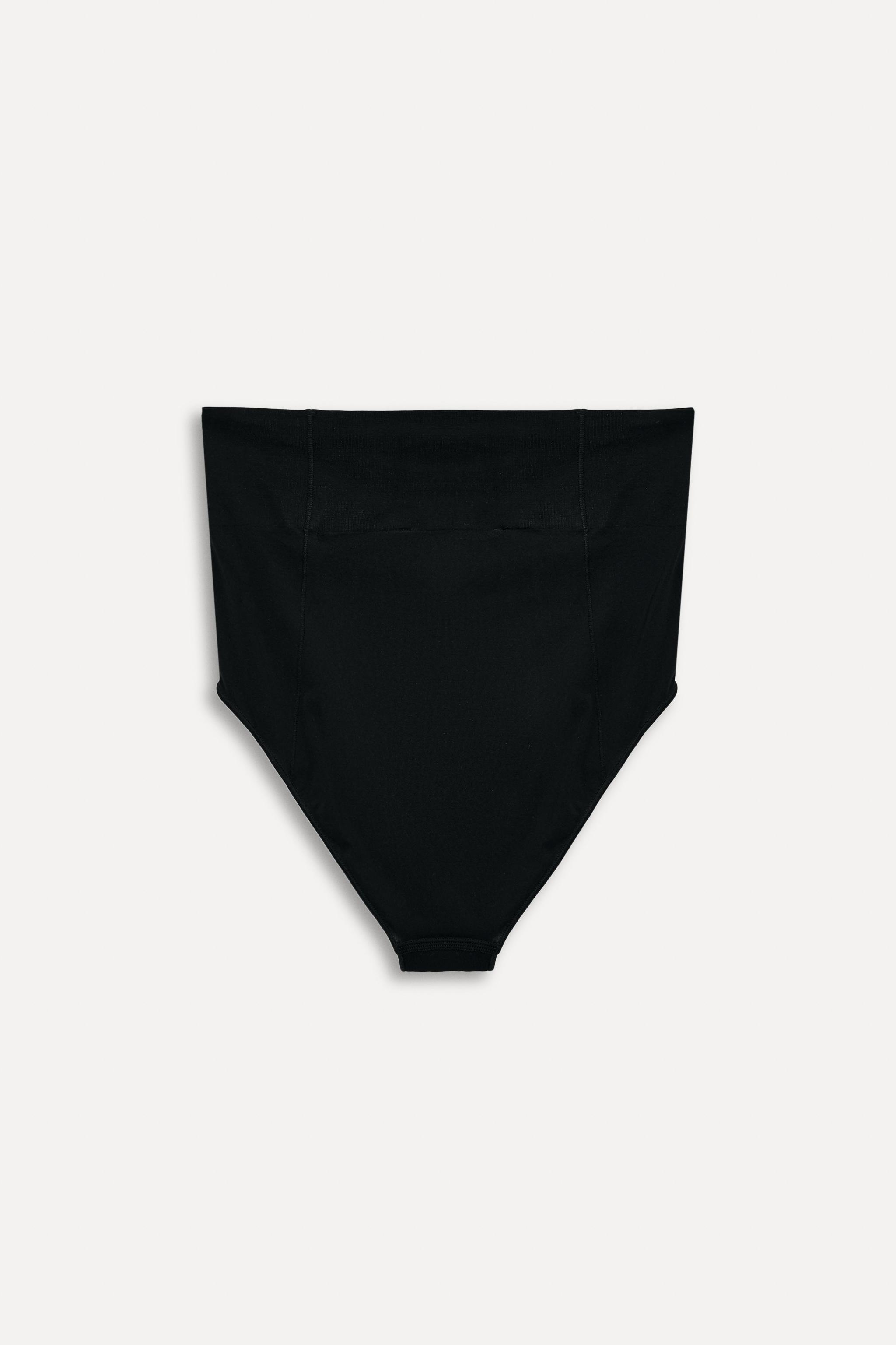ZARA ハイウエスト ポリアミドショーツ 5919/509 HIGH WAIST PANTIES WITH POLYAMIDE - Black | ZARA United States