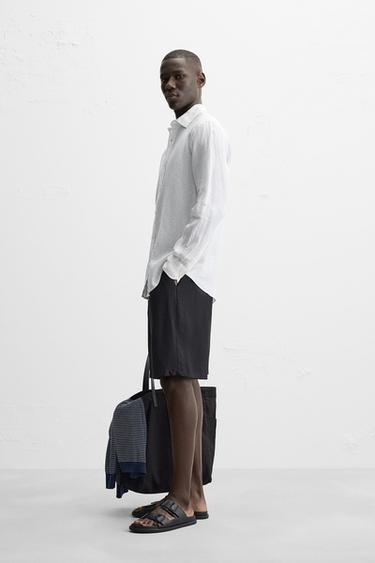 CHEMISE 100 % LIN - Blanc de Zara - Image 3