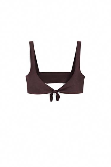 Shimmery bikini top — Brown 1