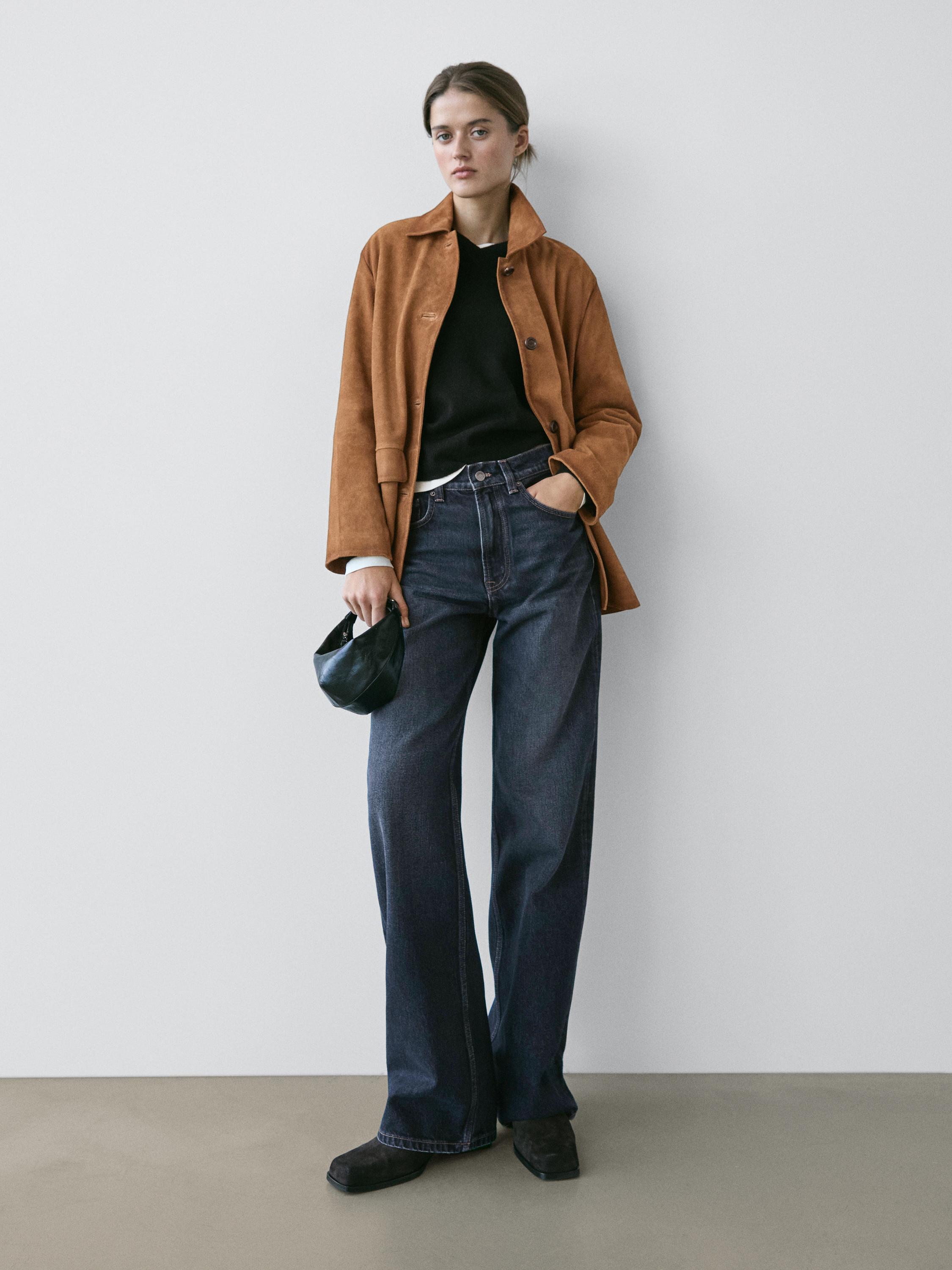 High-waist wide-leg jeans