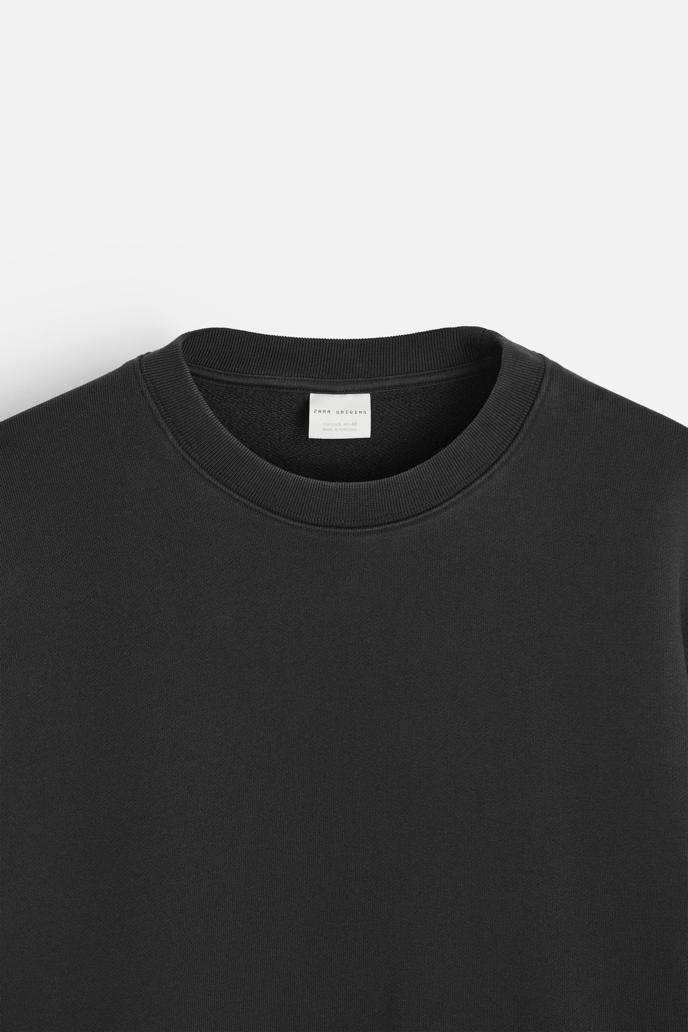 クルーネックスウェットシャツ - ダークネイビーブルー | ZARA