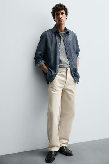 PANTALON CHINO STRAIGHT FIT - Écru de Zara - Image 4