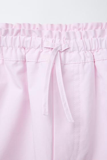 POPLIN JOGGER TROUSERS - Pink by Zara - Image 2