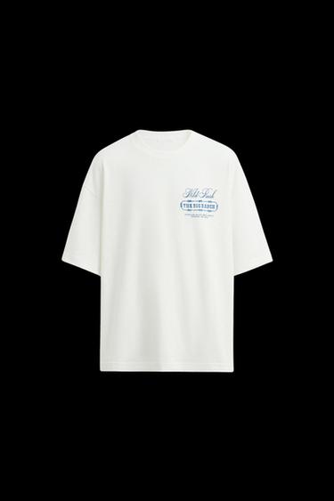 T-SHIRT MIT PRINTS IN VERWASCHENER OPTIK - Cremefarben von Zara - Bild 0