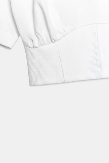 T-SHIRT COURT MANCHES COURTES - Blanc de Zara - Image 7