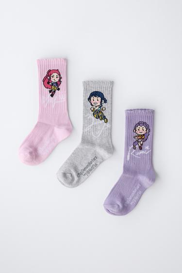 3-PACK OF KPOP DEMON HUNTERS™ NETFLIX © MID-CALF SOCKS - Mauve by Zara - Image 6