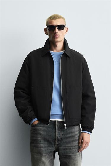 CAZADORA TÉCNICA CREMALLERA - Negro de Zara