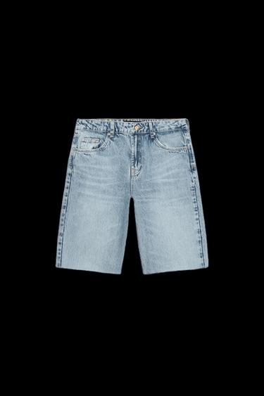 Z1975 JEANS-BERMUDASHORTS MIT MITTELHOHEM BUND - Mittelblau von Zara - Bild 0