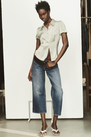 SATIN SHIRT - Greenish by Zara