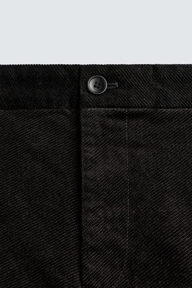 TEXTURED CARROT FIT TROUSERS - Black by Zara - Image 7