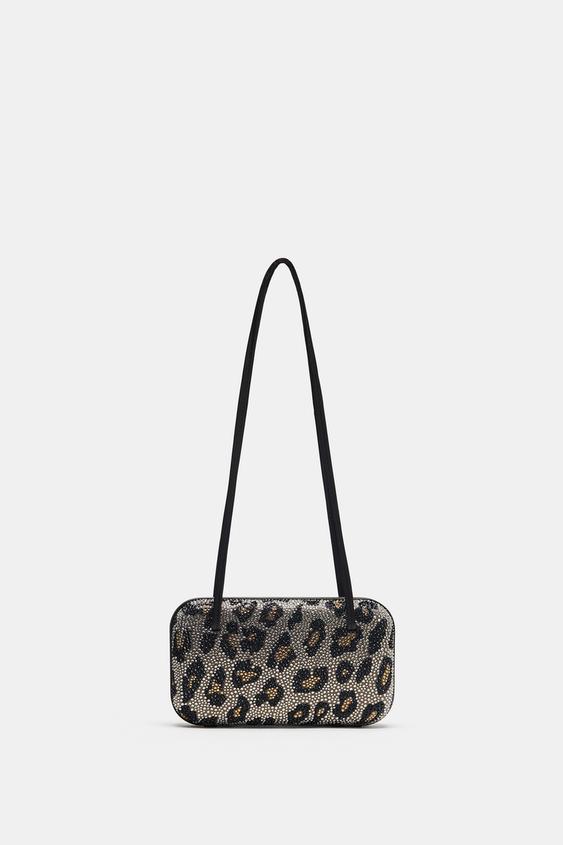 RHINESTONE SHOULDER BAG - Leopard by Zara - Image 0