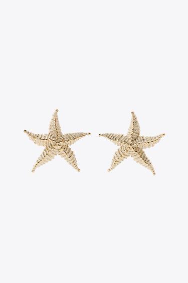 Zara STARFISH EARRINGS - Golden