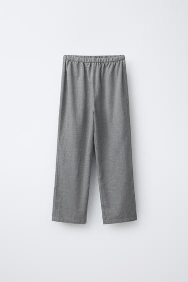AGES 6-14 / STAND COLLAR PYJAMAS - Grey marl by Zara - Image 3