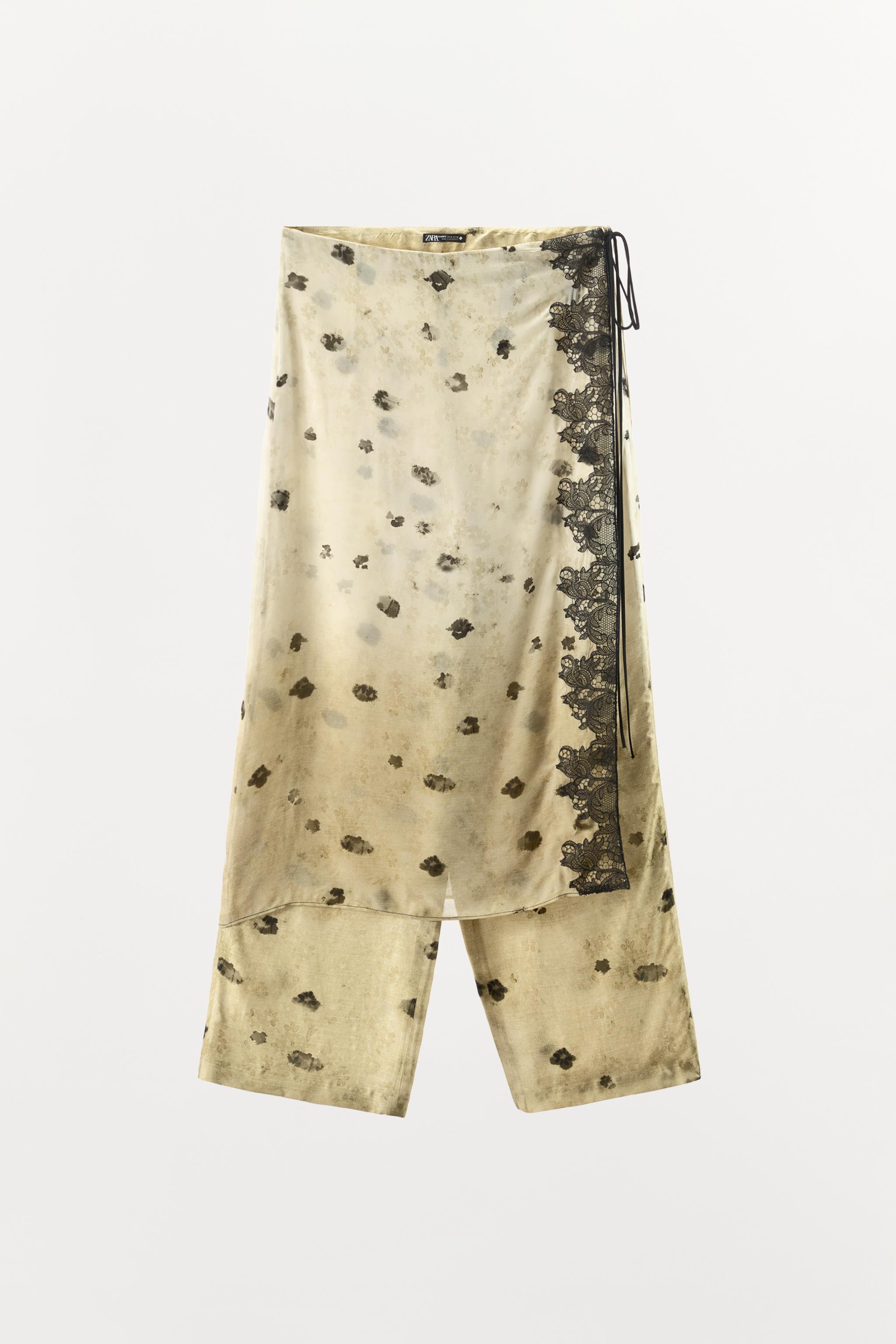 JUPE-PANTALON IMPRIMÉE DENTELLE