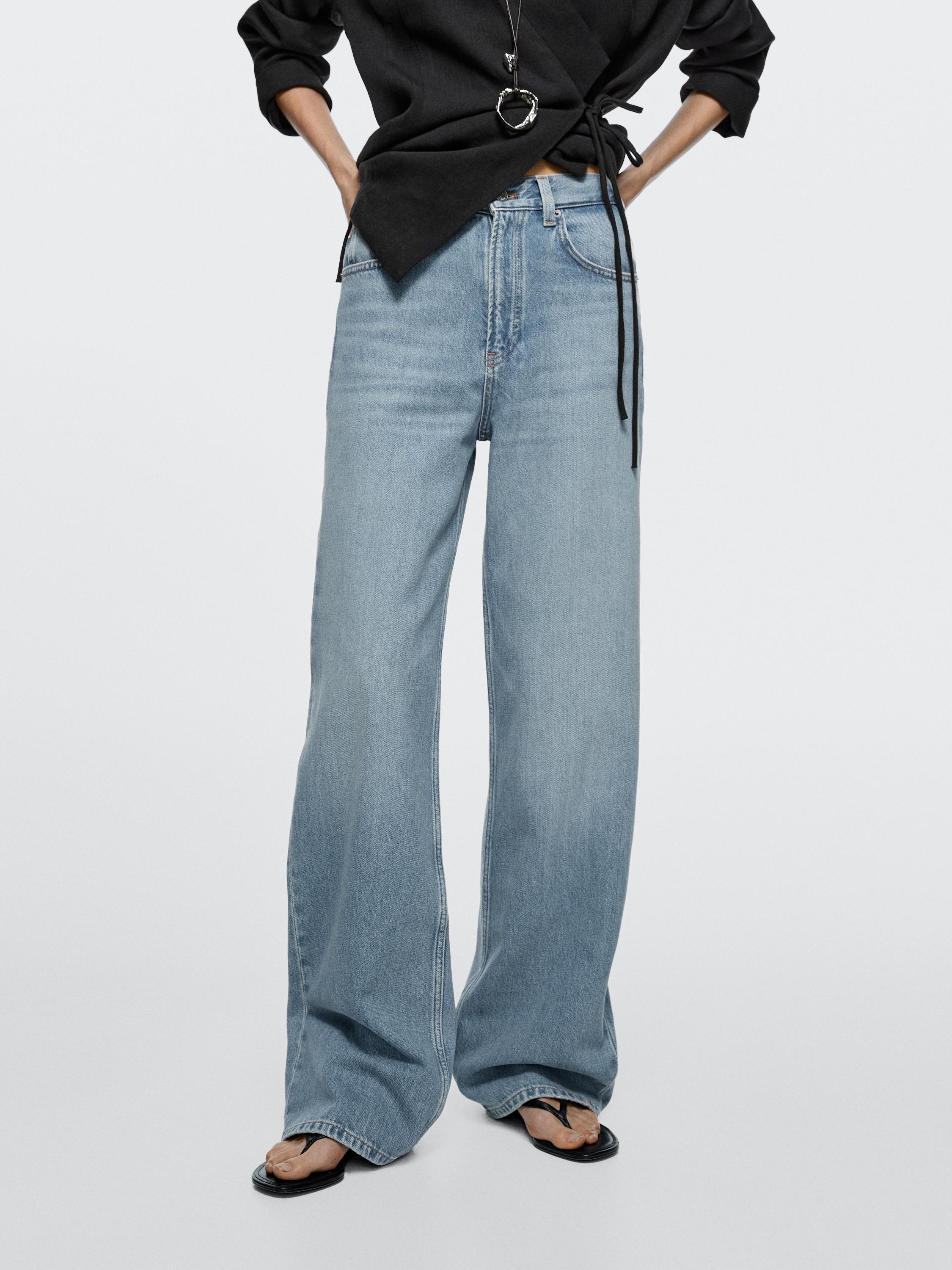 High-waist wide-leg jeans