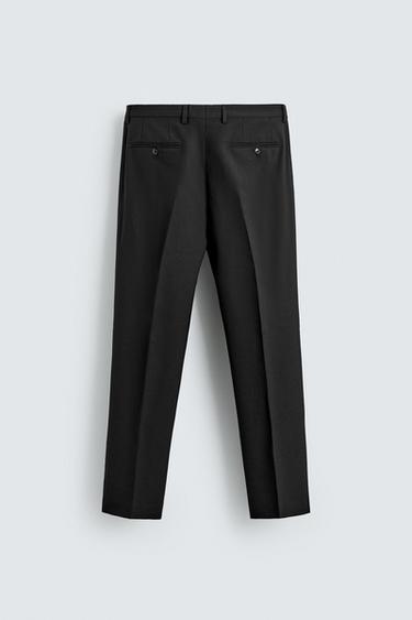 WOOL SUIT TROUSERS - Black by Zara - Image 5