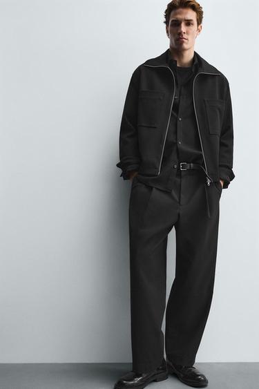 SURCHEMISE COUPE CARREE ZIP - Noir de Zara - Image 6
