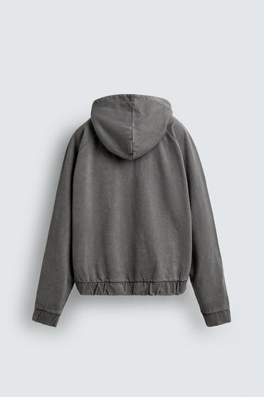 BOXY FIT HOODIE - Dark anthracite by Zara - Image 9