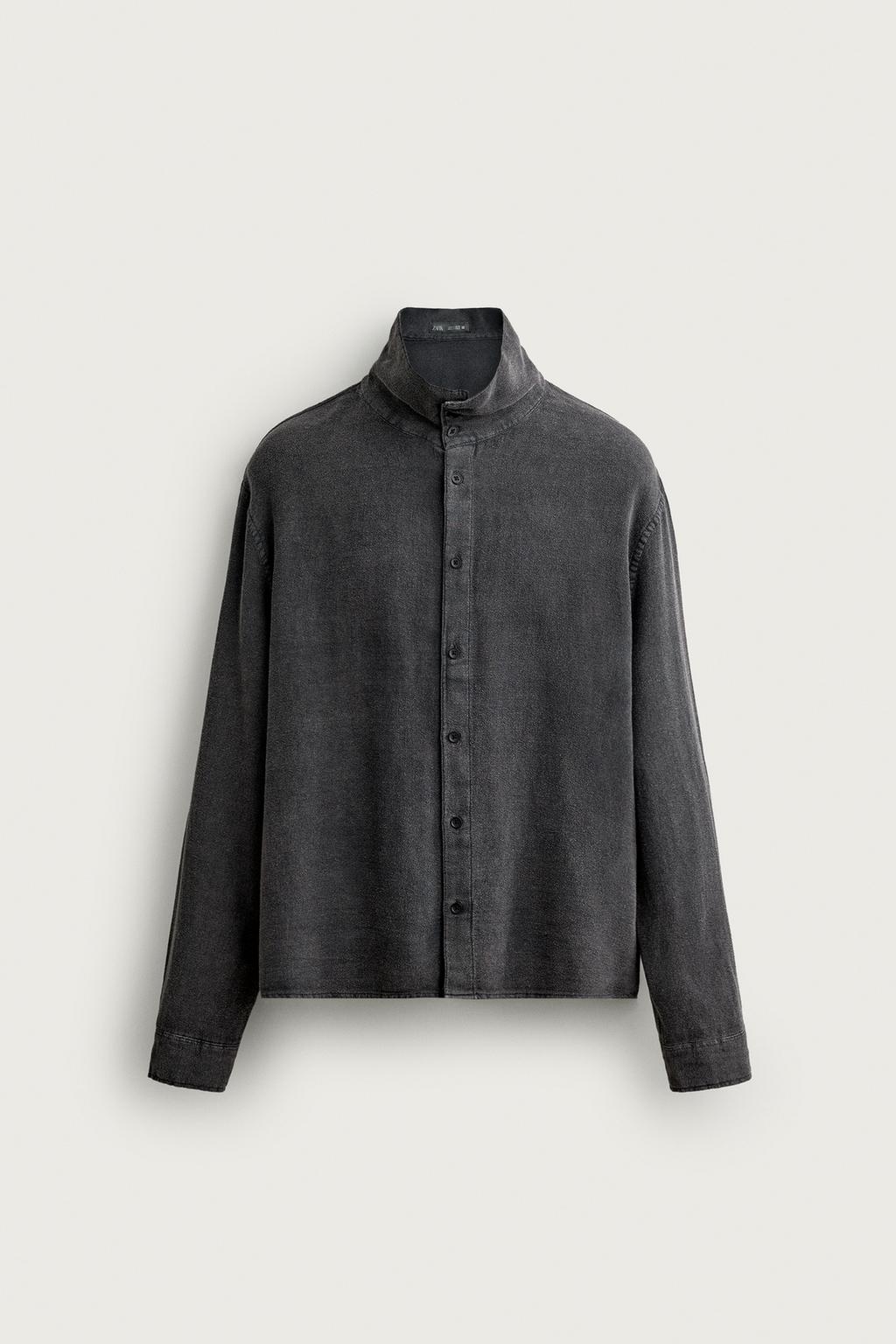 VINTAGE-EFFECT WASH RELAXED FIT SHIRT