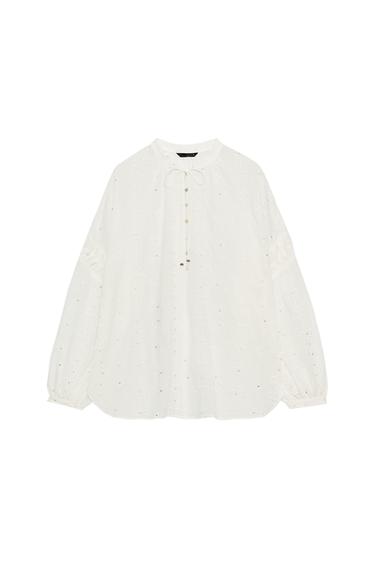 SEQUIN EMBROIDERED BLOUSE