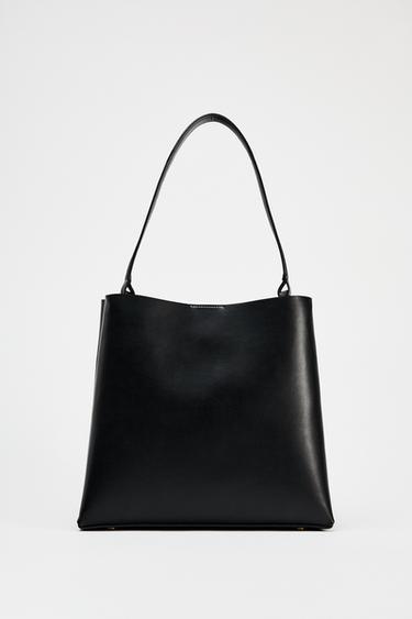 MINIMALIST BUCKET BAG - Black by Zara