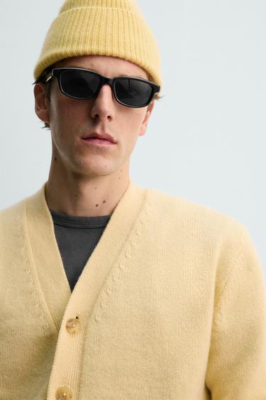 BONNET BEANIE 100% CACHEMIRE AARON LEVINE X ZARA - Jaune de Zara - Image 1