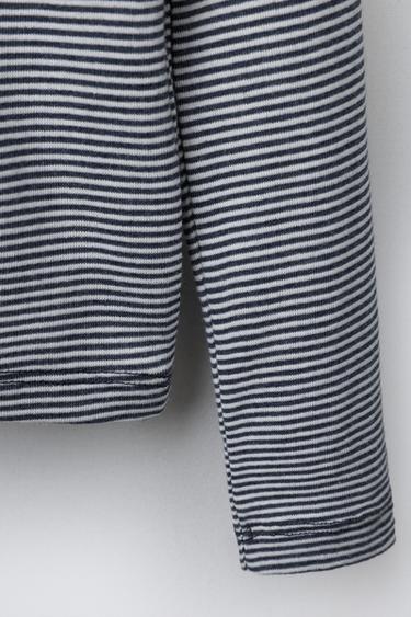STRIPED T-SHIRT - Blue by Zara - Image 3