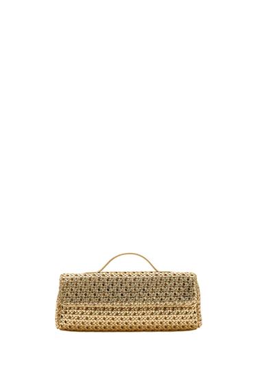 BOLSO SOBRE TRENZADO - Oro de Zara